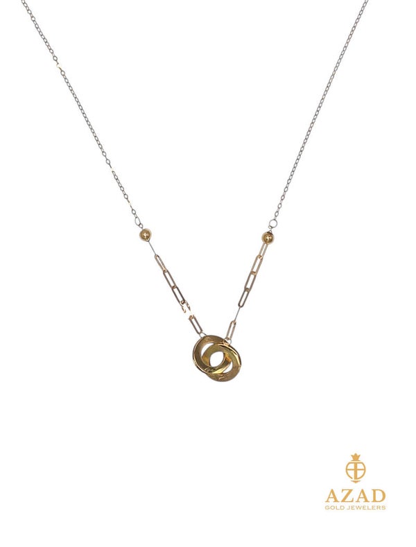 Gold Necklace with Infinity Links (small).  GN181606