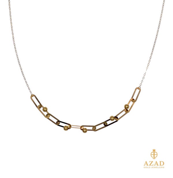 Gold Necklace with Linked Chains. GN181611