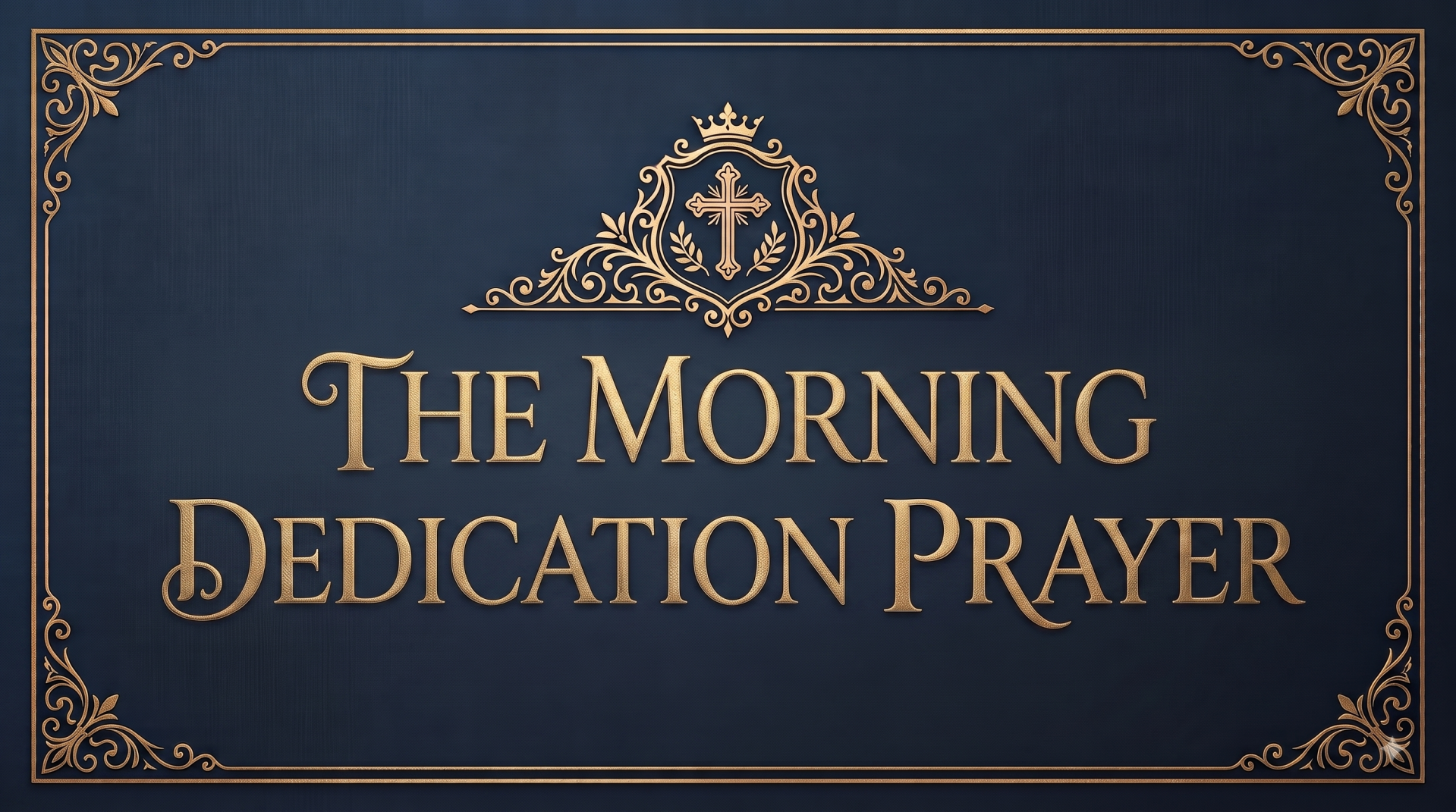Morning Dedication Prayer