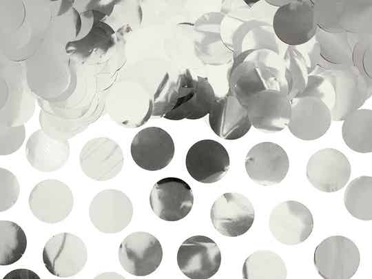 Confetti zilver 2,5 cm