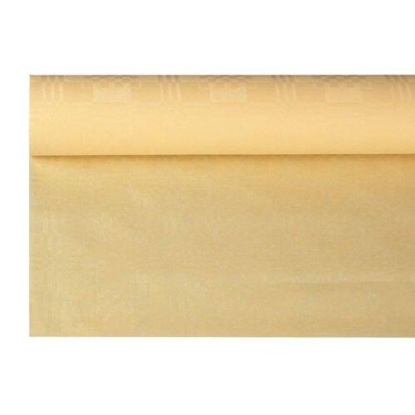 Damast tafelkleed 10 x 1,2 m - creme