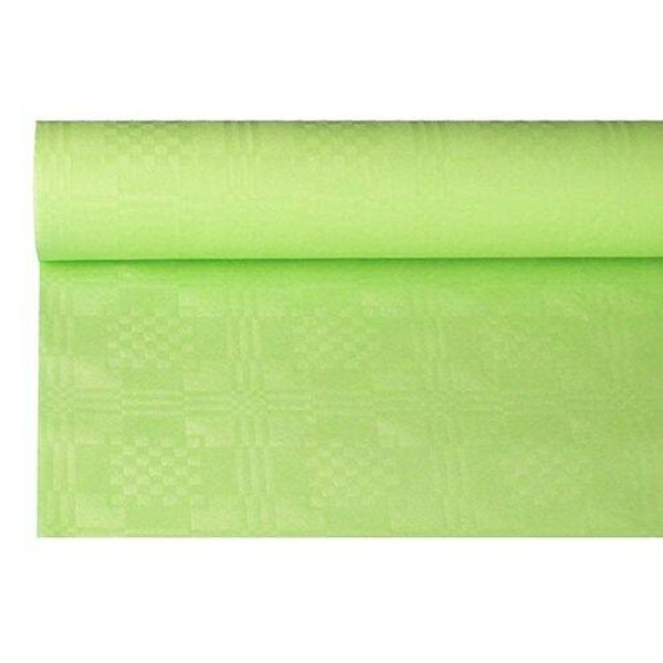 Damast tafelkleed 10 x 1,2 m - lime