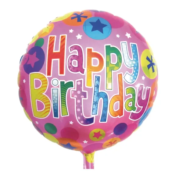 Folieballon Happy Birthday ballonnen - 46 cm