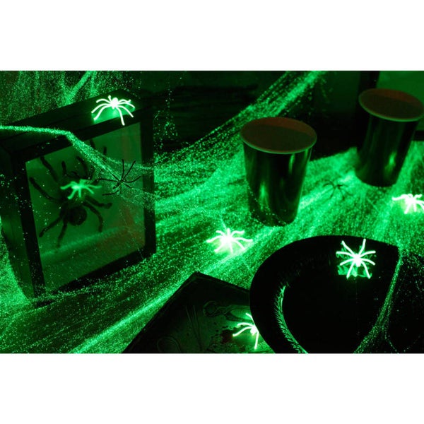 Glow in the dark spinnenweb - 100 gram