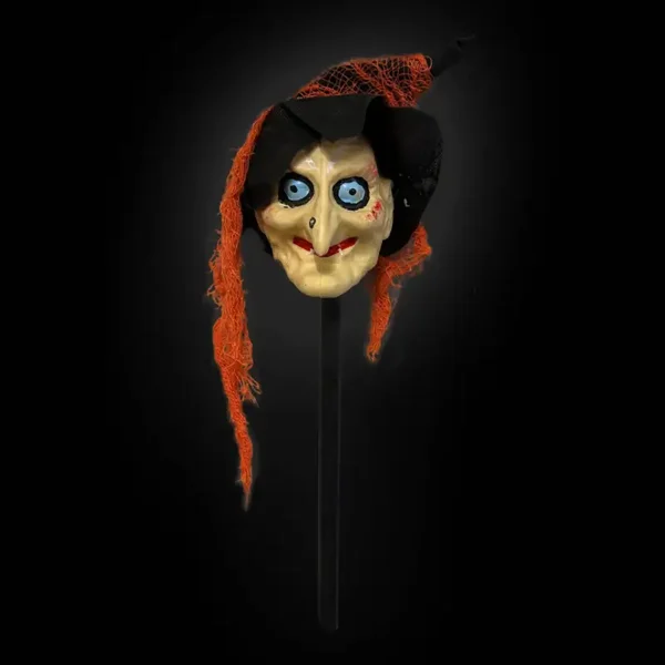 Halloween heks op stok
