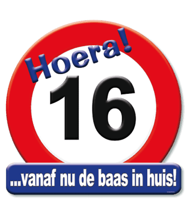 Huldeschild 16 jaar