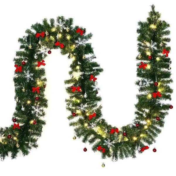 Kerstguirlande met lampjes