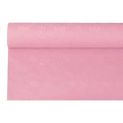 Damast tafelkleed 8 x 1,2 m - roze