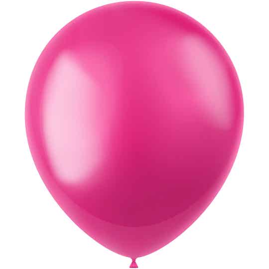 Ballonnen fuchsia roze metallic 33cm