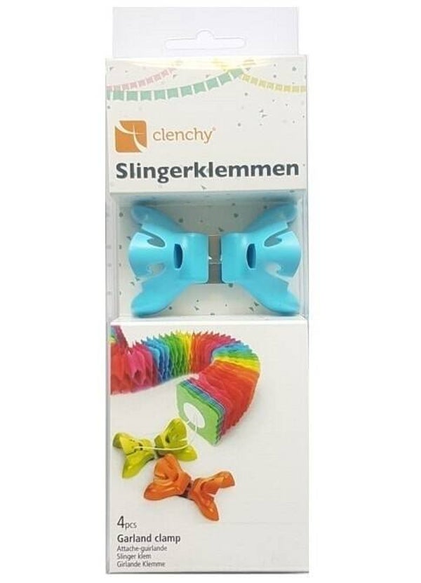 Slingerklemmen blauw - 4 stuks