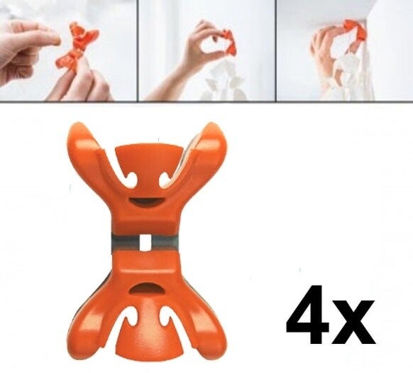 Slingerklemmen oranje - 4 stuks