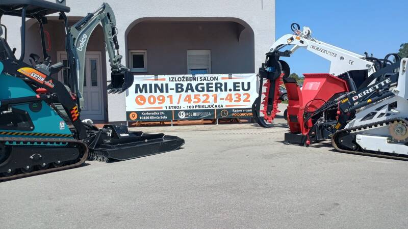Izložbeni salon MINI-BAGERI.EU u Klinča Selima s mini bagerima i mini utovarivačima