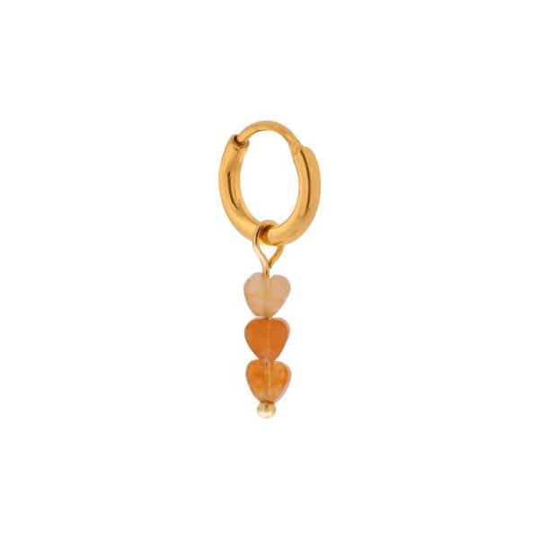 37.Triple heart orange hoop gold label kiki