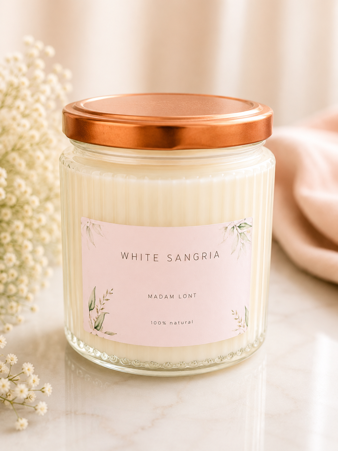 MADAM LONT - Geurkaars met deksel White Sangria