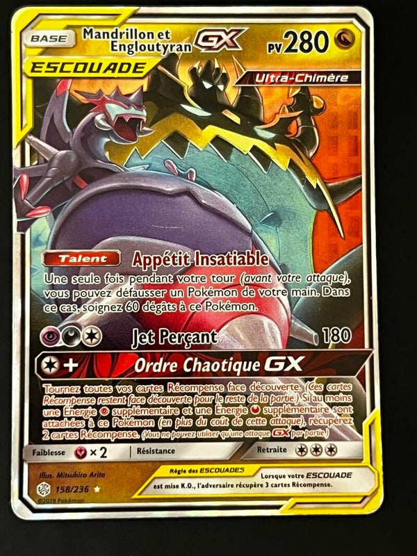 Mandrillon & Engloutyran GX escouade 158/236