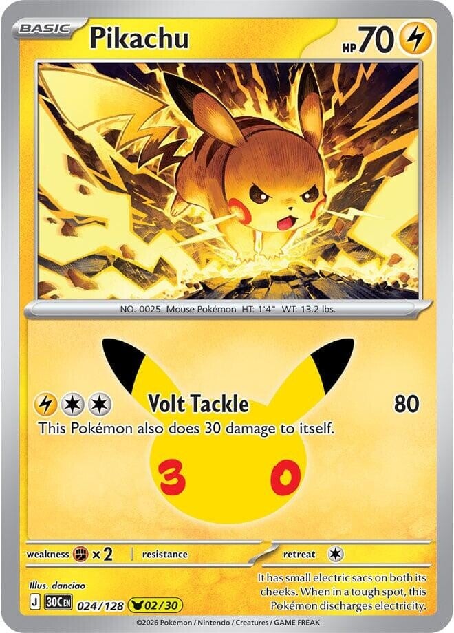 Pikachu (30C 024/128) 02/30