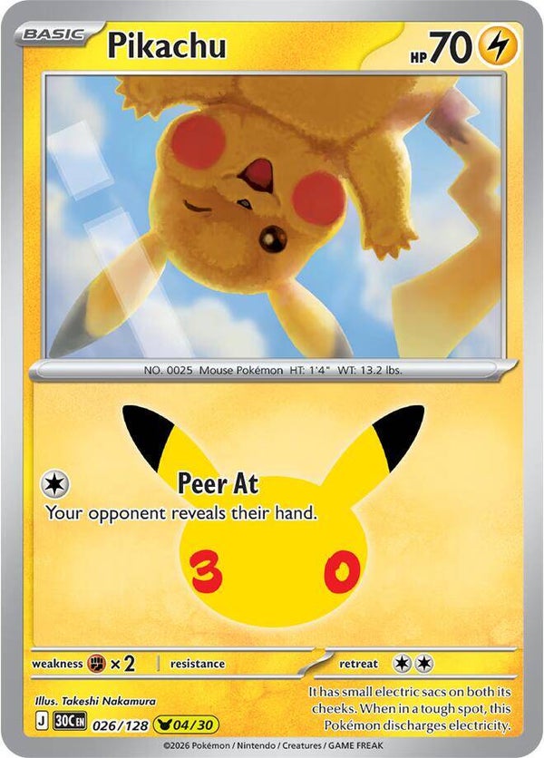 Pikachu (30C 026/128) 04/30