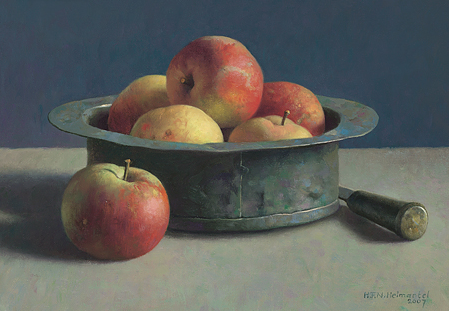 Henk Helmantel - Koperen bak met appels