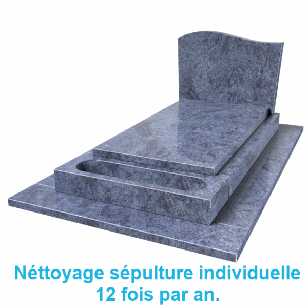 Abonnement 12 nettoyages sépulture individuelle