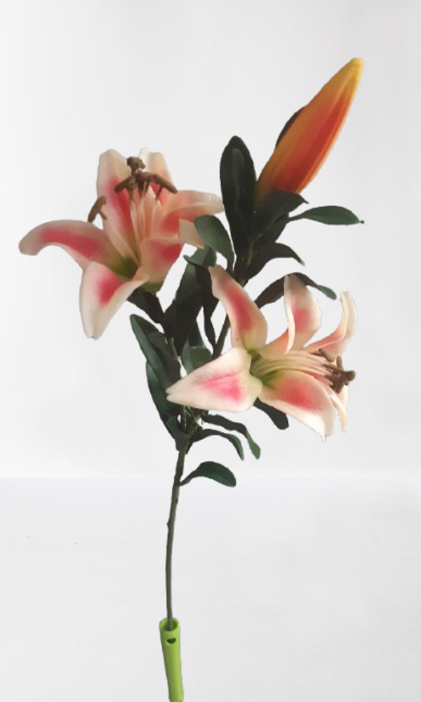 Lilia – gałązka silikonowa, 75 cm, różowa, kod: 092384