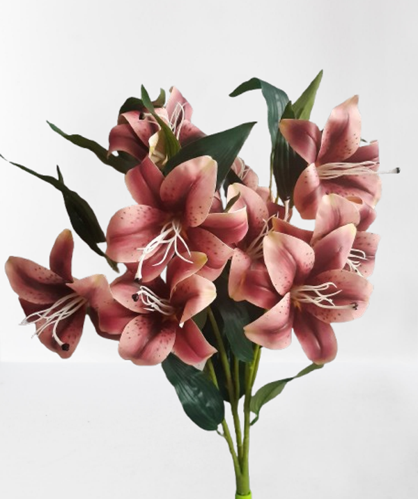 Lilia – bukiet dekoracyjny, 60 cm, fiolet, kod: 1011