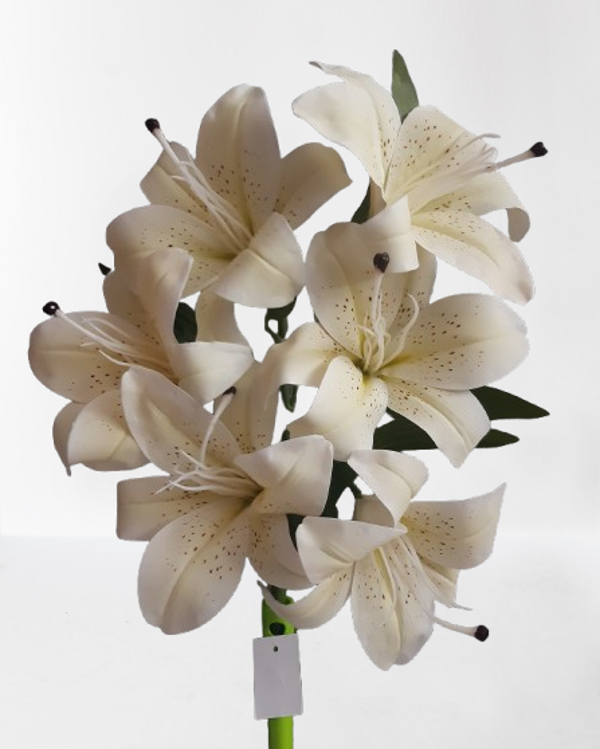 Lilia – bukiet dekoracyjny, 43 cm, biały, kod: 1015