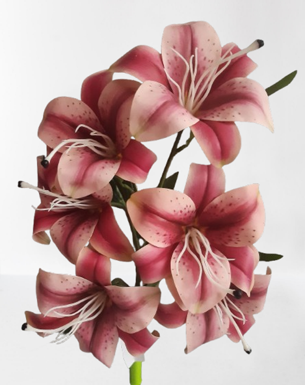 Lilia – bukiet dekoracyjny, 43 cm, fiolet, kod: 1015