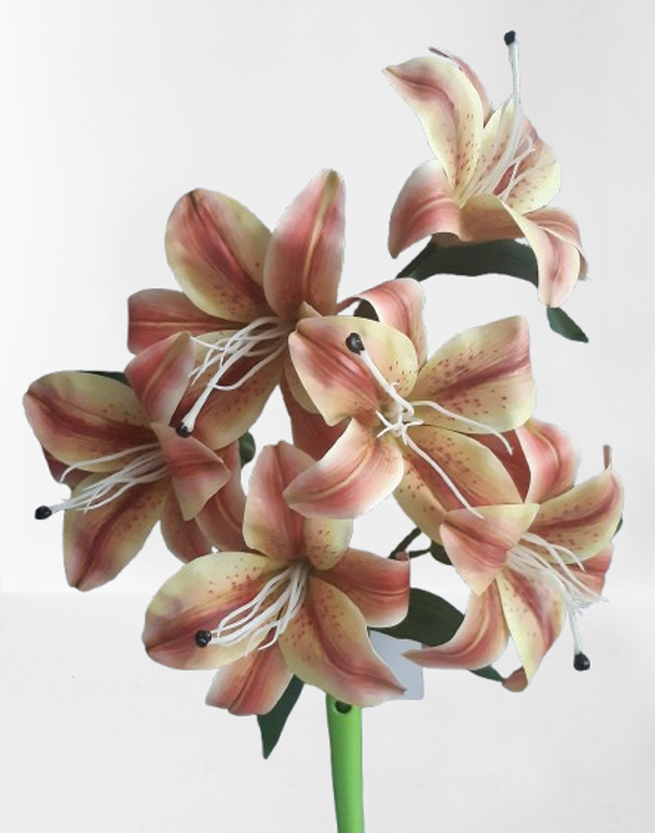 Lilia – bukiet dekoracyjny, 43 cm, herbaciany, kod: 1015