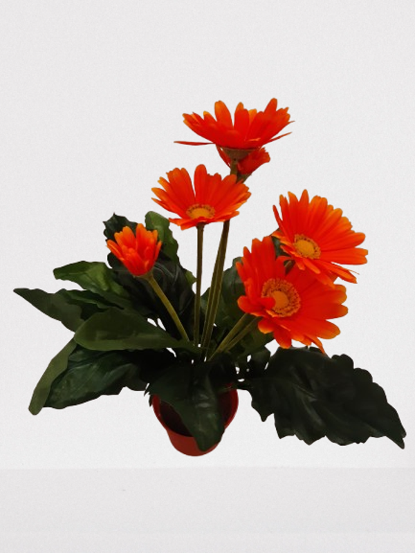 Gerbera 35 cm, pomarańcz, kod: 1081