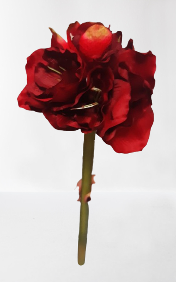 Amarylis – 82 cm, łodyga silikonowa, kwiat 20 cm, czerwony, kod: 1102004