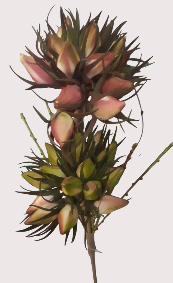 Egzotyczna gałązka z pianki, 90 cm, zielono-pomarańczowa, kod: 10631a