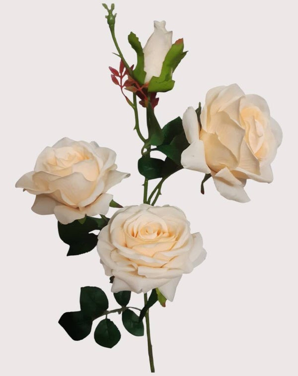 Róża - gałązka, 90 cm, cream, kod: 3782
