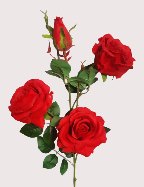 Róża - gałązka, 90 cm, red, kod: 3782