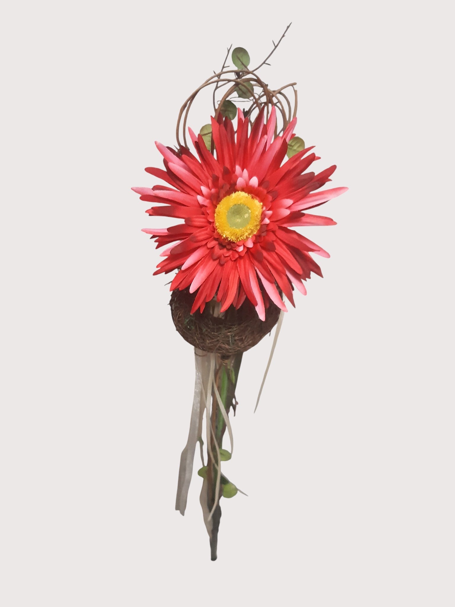 Gerbera stroik, 60 cm, czerwona,  kod: 310014