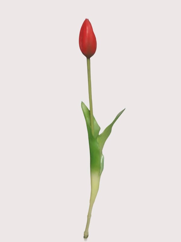 Tulipan silikonowy z liśćmi, 42 cm, kod: ?