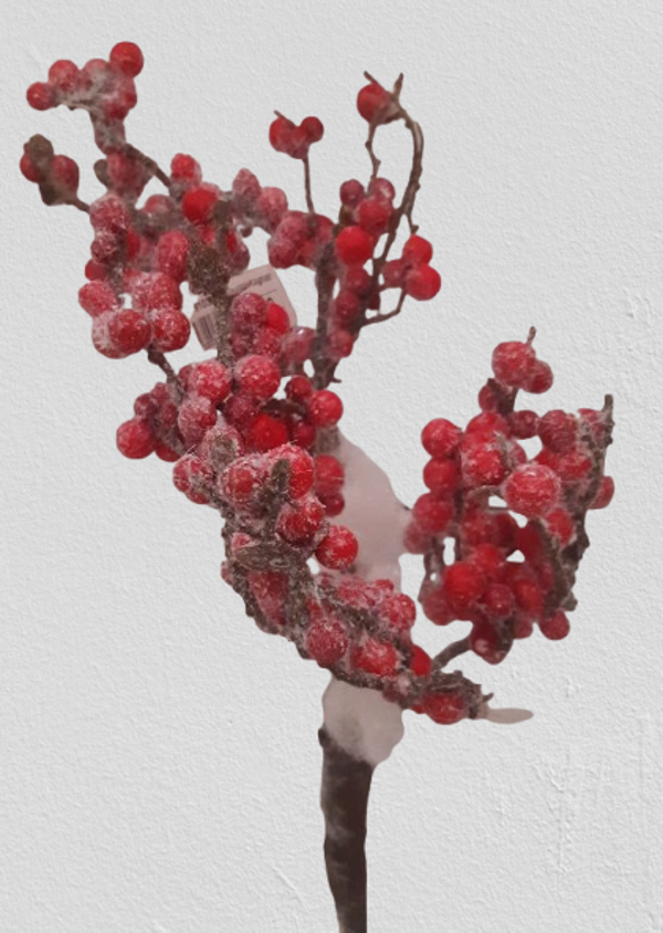 Gałązka jarzębiny ośnieżona 52 cm kod: 6103