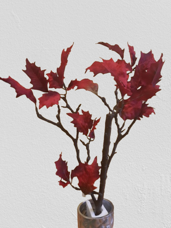 Gałązka ostrokrzewu welurowa,  55 cm, czerwony,  kod: 6401802