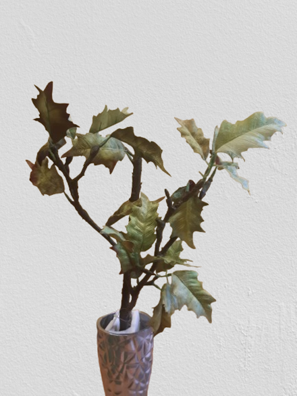 Gałązka ostrokrzewu welurowa, zielony, kod: 6401802