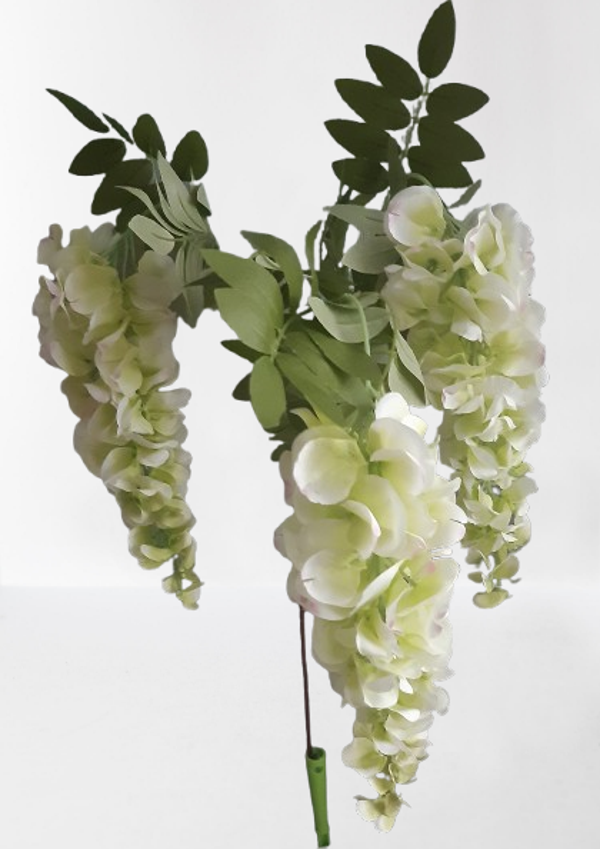 Wisteria – gałązka, 106 cm, zielony, 12 sztuk,  kod: 679