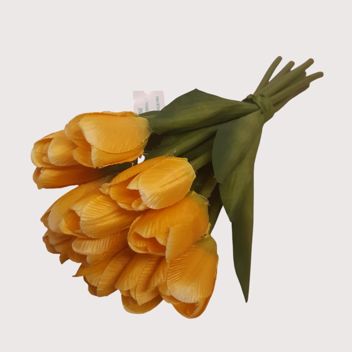 Tulipan mini – wiązka dekoracyjna, 23 cm, żółty, kod: 092251