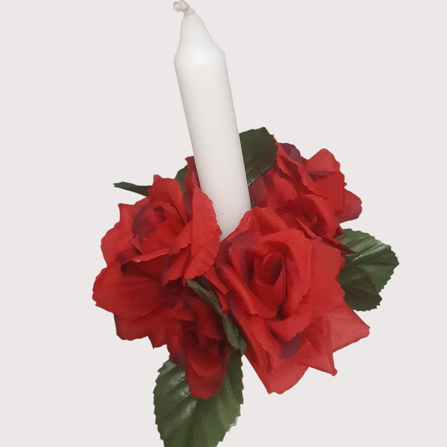 Stroik dekoracyjny na świeczkę, 16 cm, czerwony, kod: 1830401