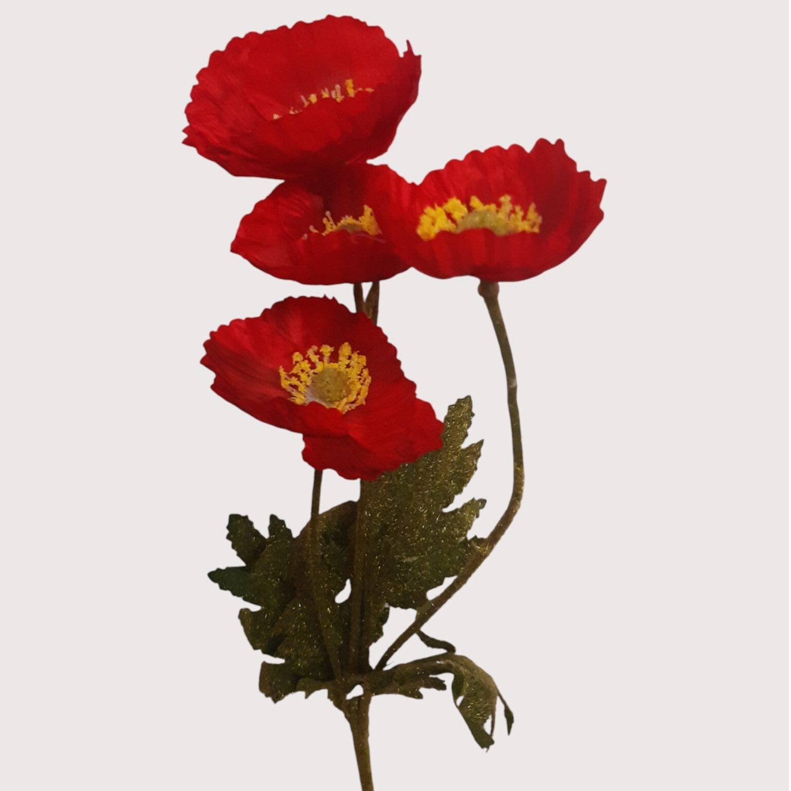 Mak – gałązka dekoracyjna, 55 cm, kod: 428