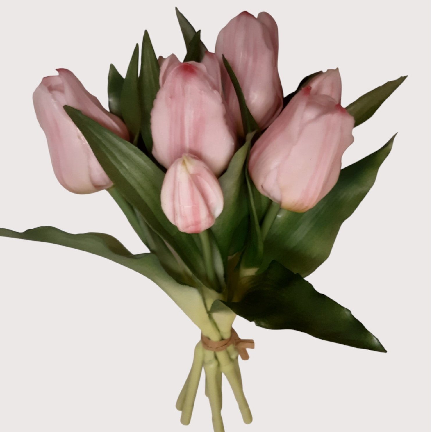 Tulipan silikonowy – wiązka dekoracyjna, 28 cm, różowy, kod: 330