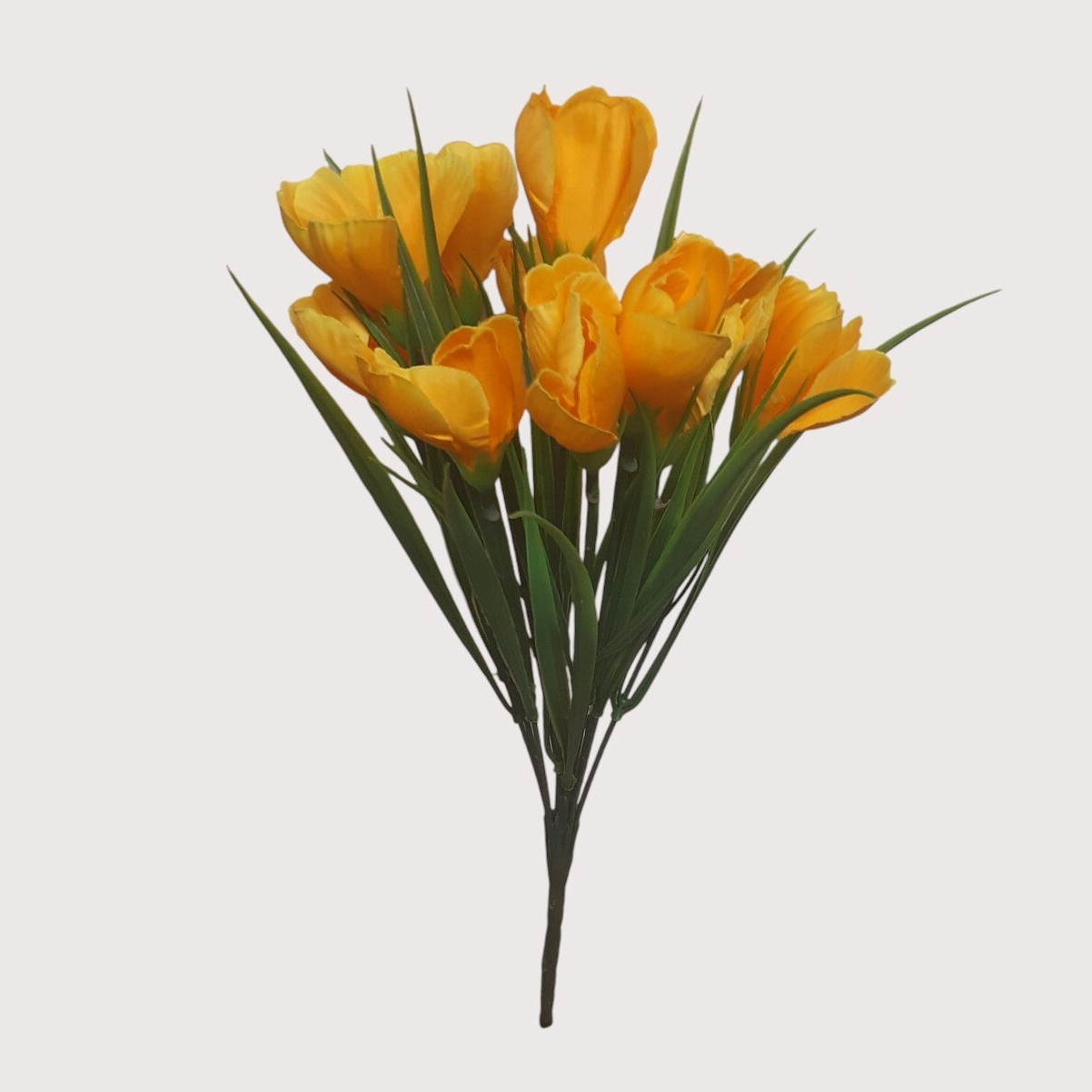 Krokusy – bukiet na piku, 36 cm, żółty, kod: 1172