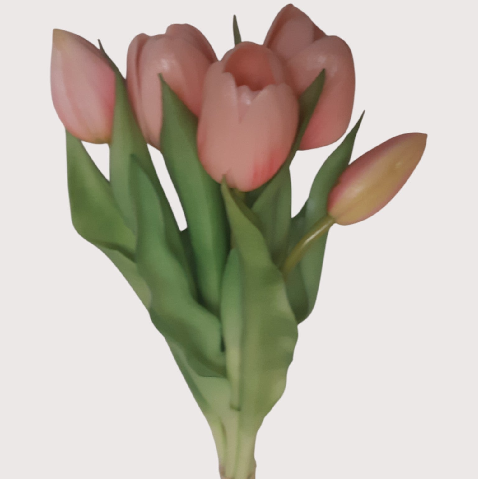 Tulipan silikonowy – wiązka dekoracyjna, 31 cm, różowy, kod: 919