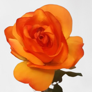 Róża – jedwabny kwiat, 67 cm, orange, ( 12 sztuk )
