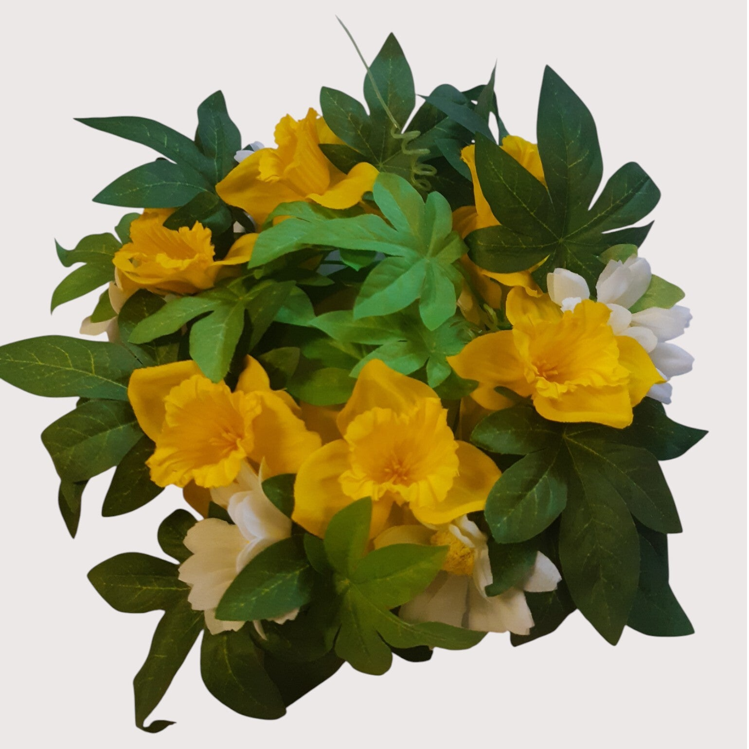 Wianek z żonkilami – 25 cm, żółty, kod: 1611100