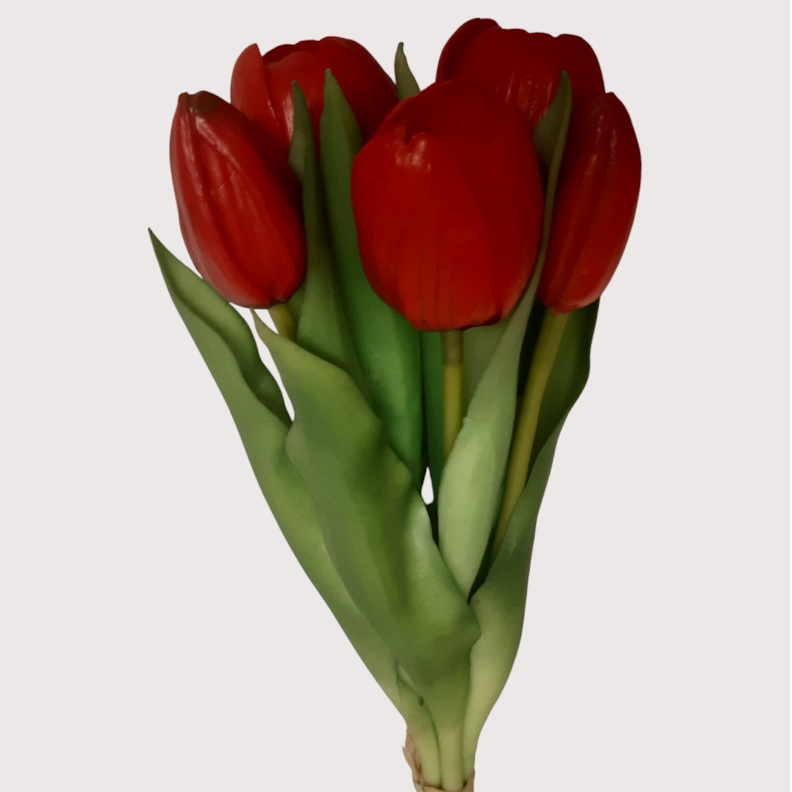 Tulipan silikonowy – wiązka dekoracyjna, 31 cm, czerwony, kod: 919