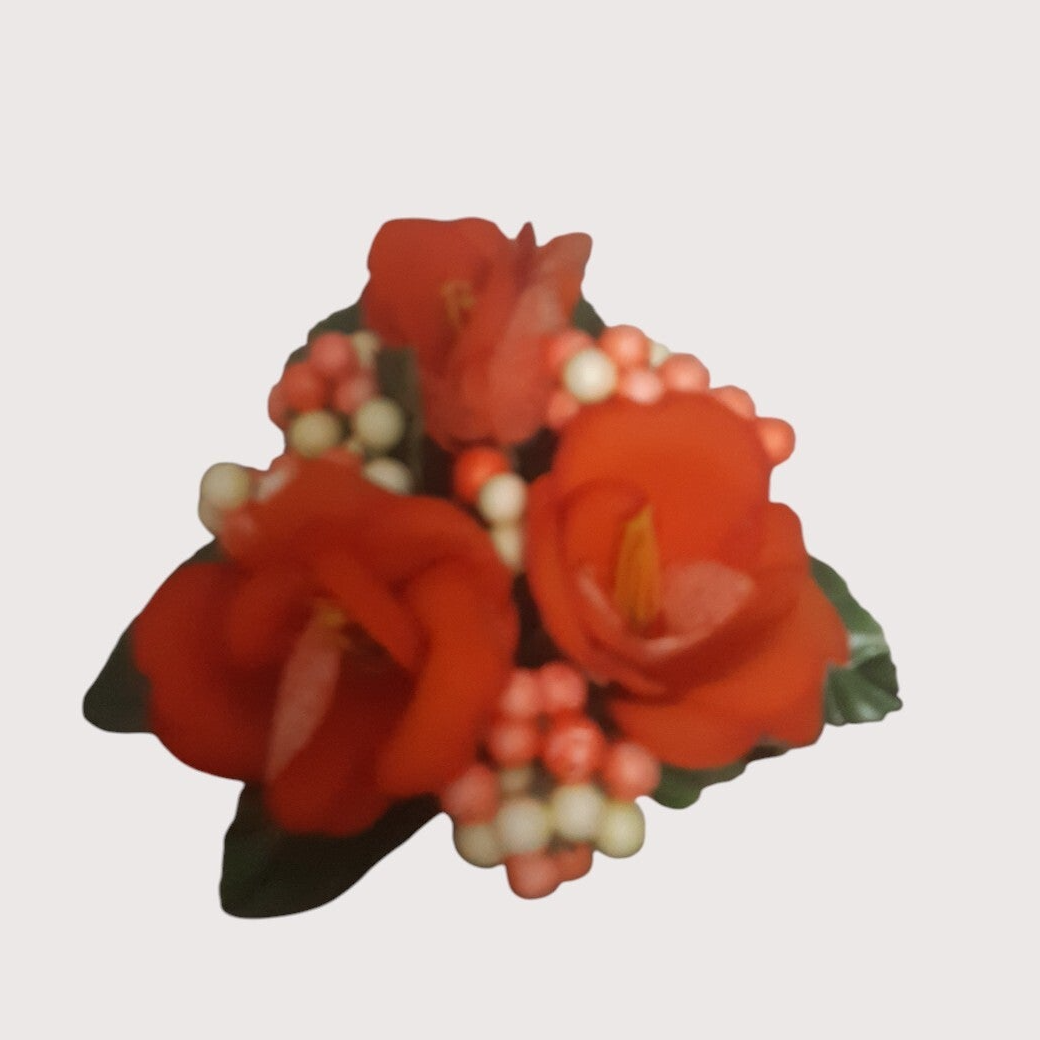 Stroik dekoracyjny na świeczkę, 12 cm, pomarańczowy, kod: 5164