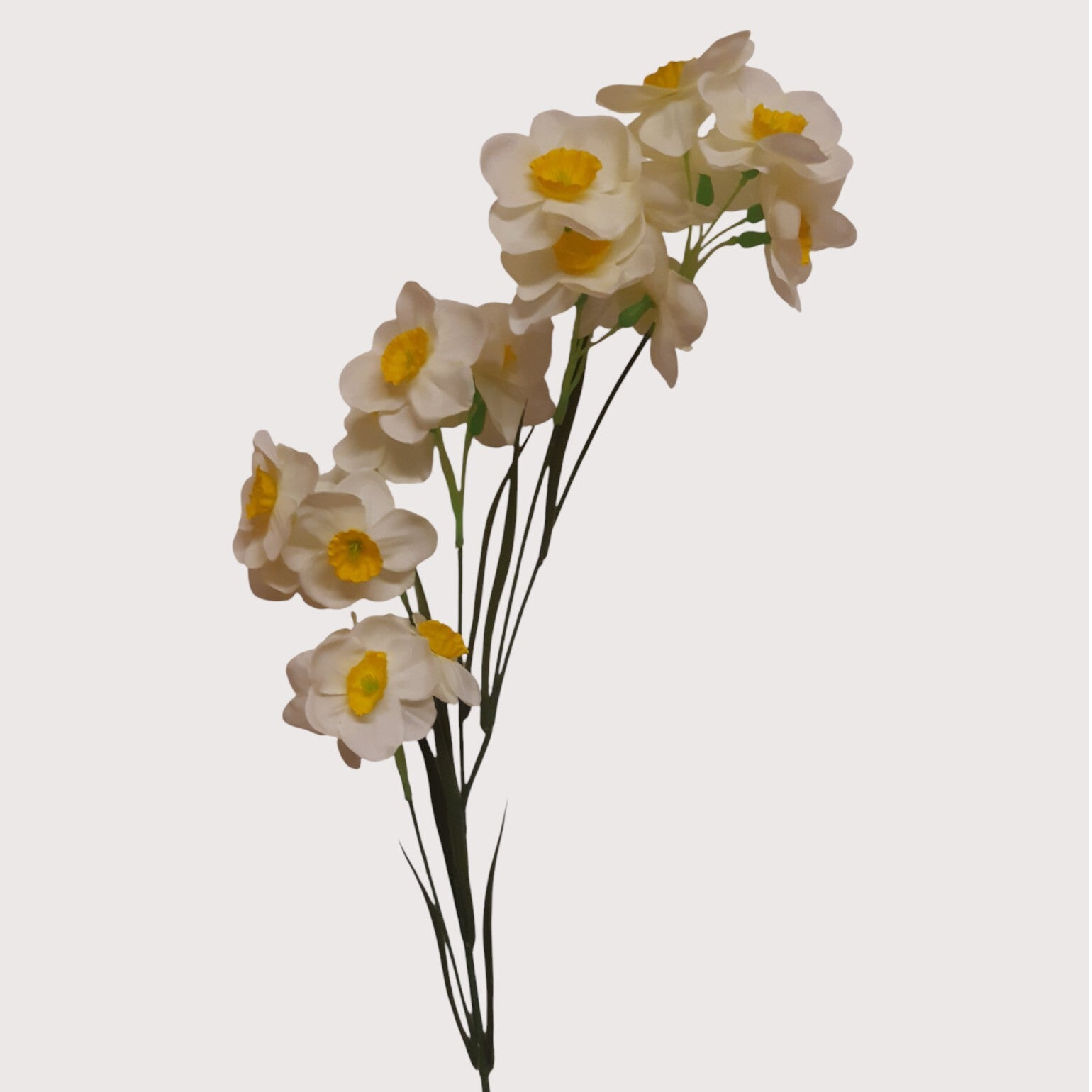 Narcyz – gałązka dekoracyjna na piku, 75 cm, biały, kod: 1526